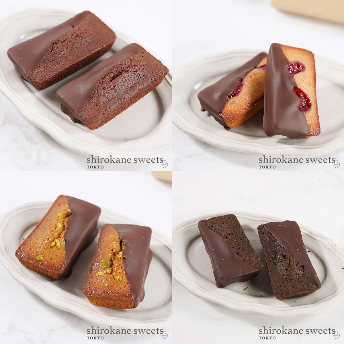 白金ショコラフィナンシェ ミックス〔プレーン・ショコラ・ほうじ茶 ほか全5種〕