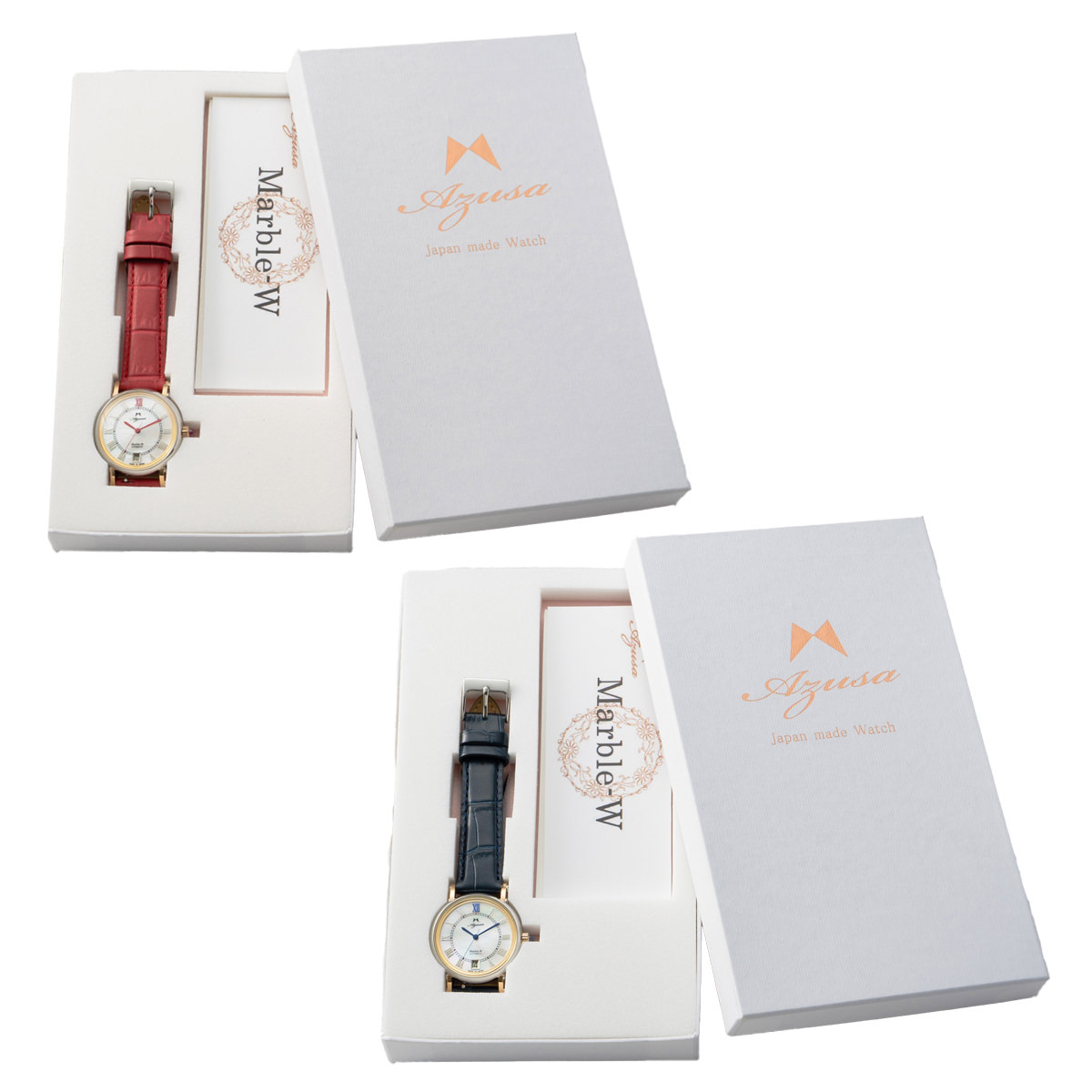 時計屋復刻堂 Azusa Marble-W 〔腕周り長さ約17.5cm、重量約35g〕 ブルー