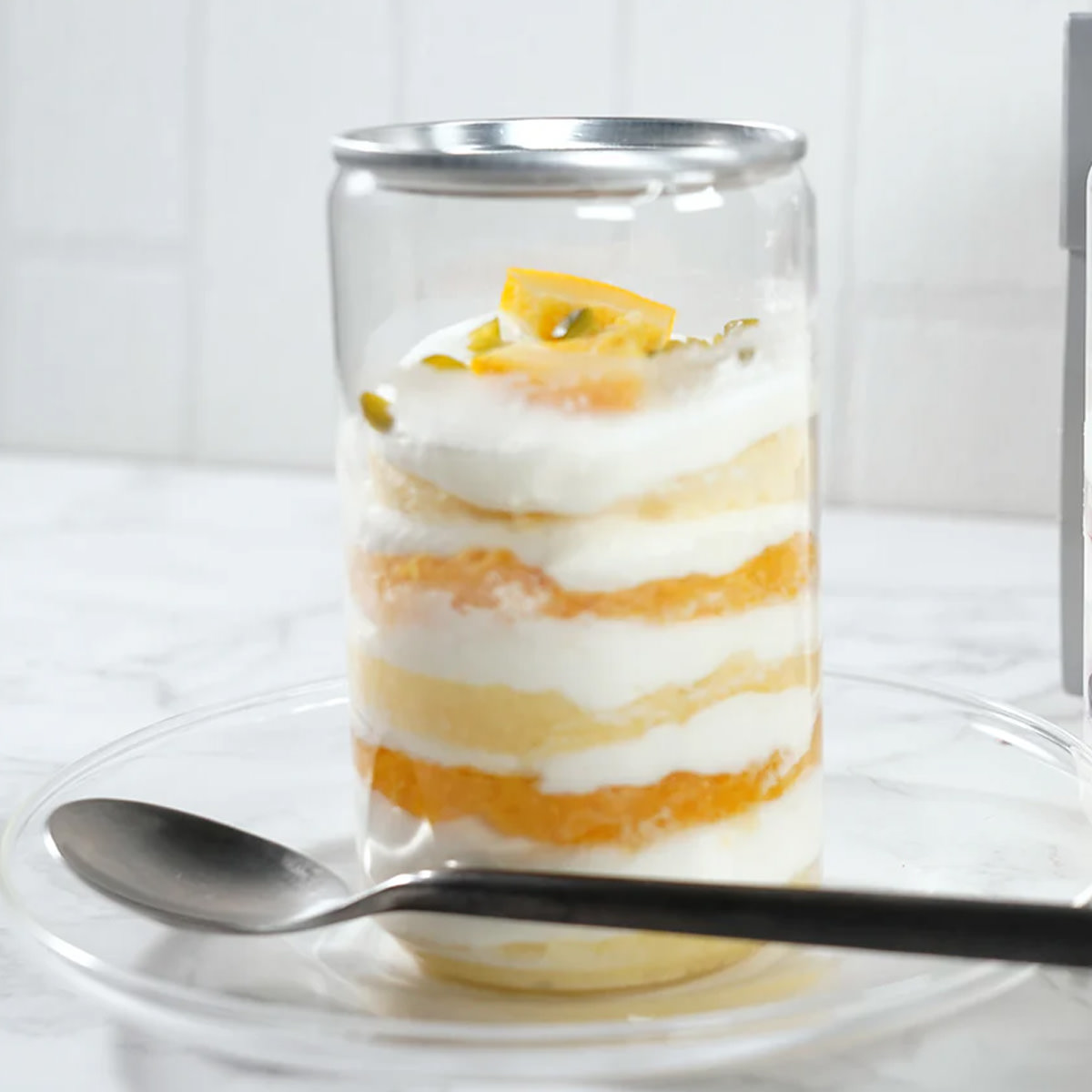 白金ショートケーキ缶 オレンジ&レモン〔4個〕