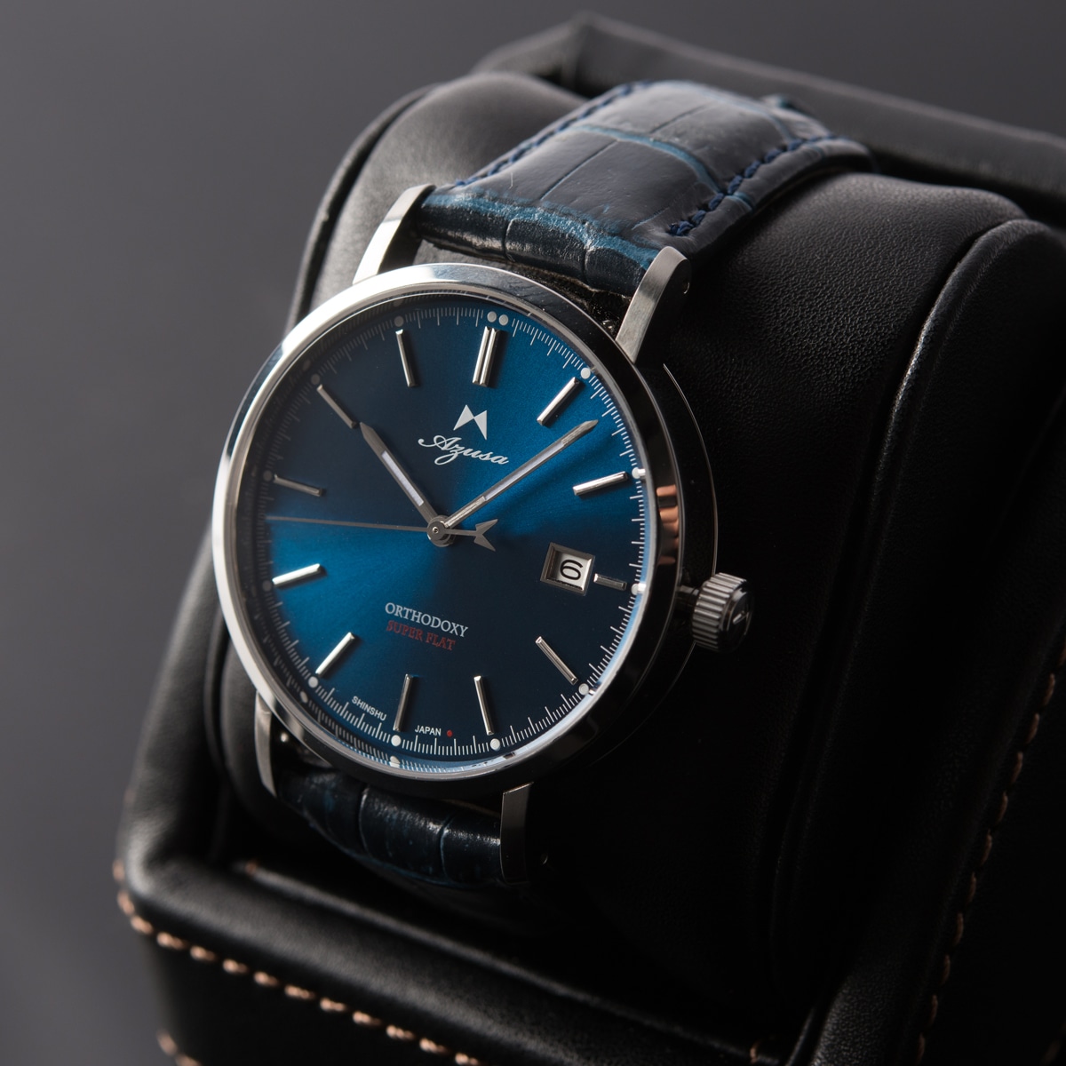 南安精工 時計屋 復刻堂 ORTHODOXY ベルト2本セット〔腕時計・カーフベルト・ステンレスメッシュベルト〕 ブルー/ダークブルー