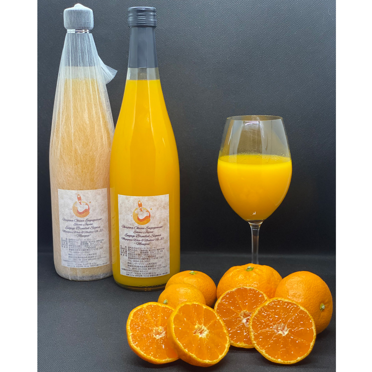 温州みかんジュース 自家農園産ブレンド Σ 宮川早生 南柑20号 マンガン 12本 〔720ml×12〕