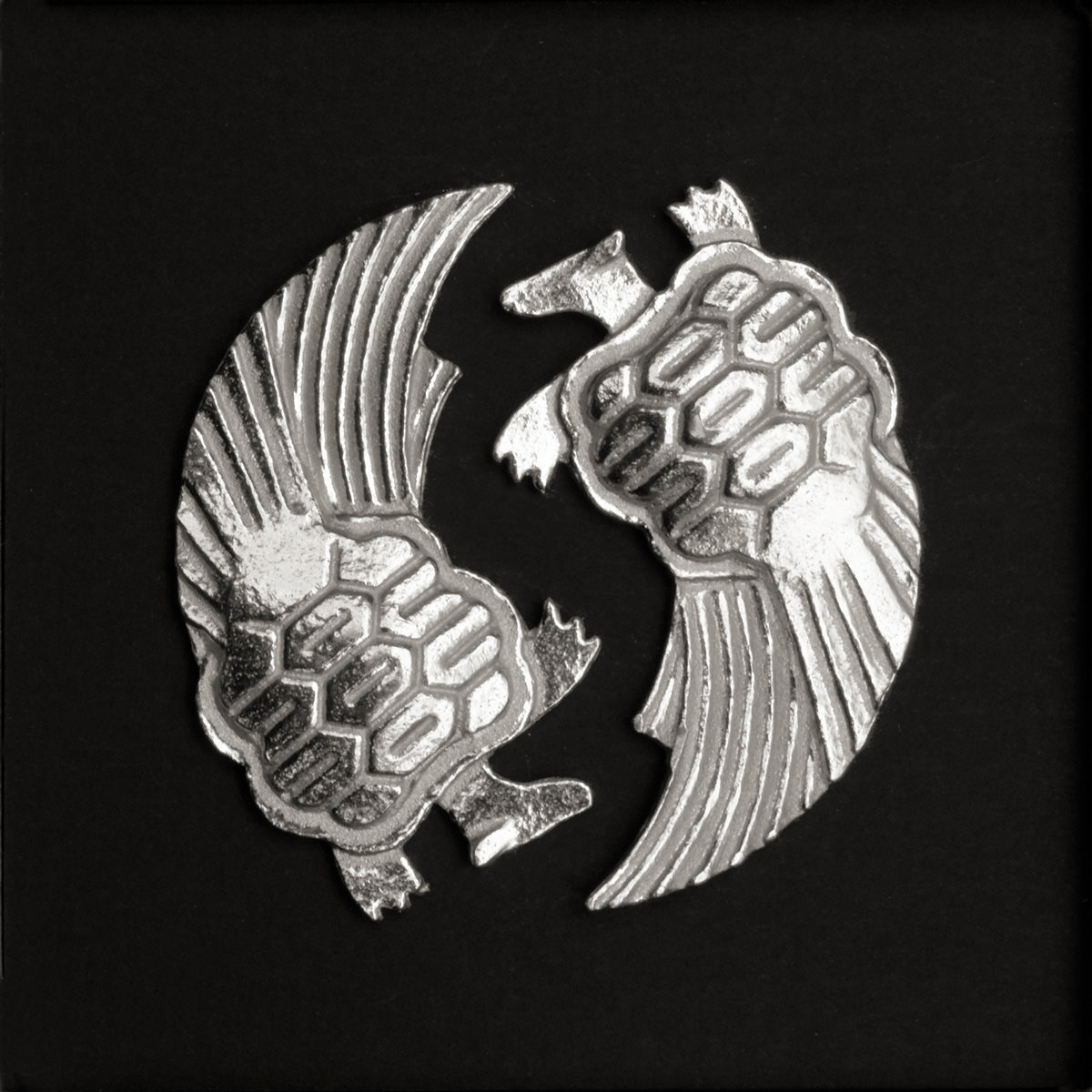 錫箸置き 向かい亀 〔20g(幅5.1×奥行3×高さ1cm)×2〕