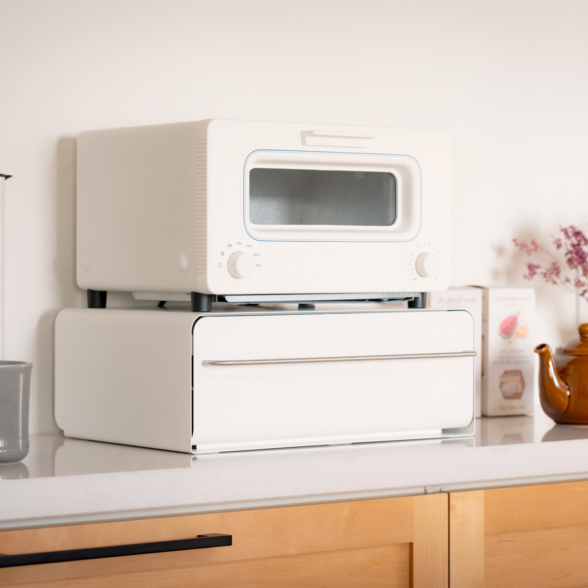 カウンタードロワー 〔外寸:約40.2×31.3×高さ15.0cm、重量:約4.64kg〕【沖縄県・離島 配送不可】 カームグレー