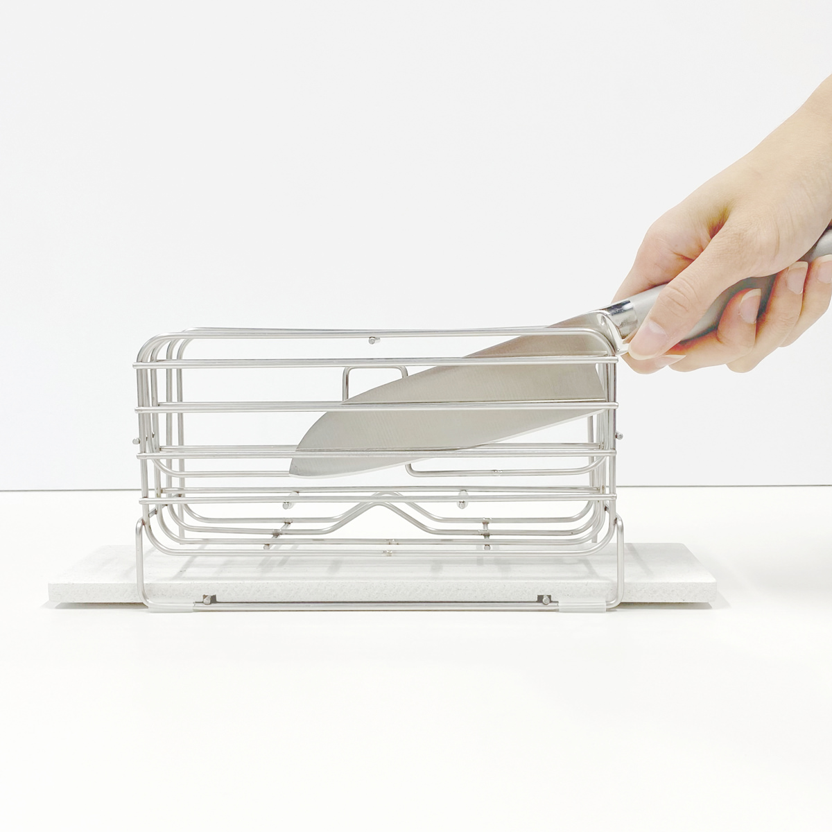 まな板&包丁スタンド 〔本体サイズ:約30.0×8.2×高さ12.5cm、重量:約0.51kg〕【沖縄県・離島 配送不可】