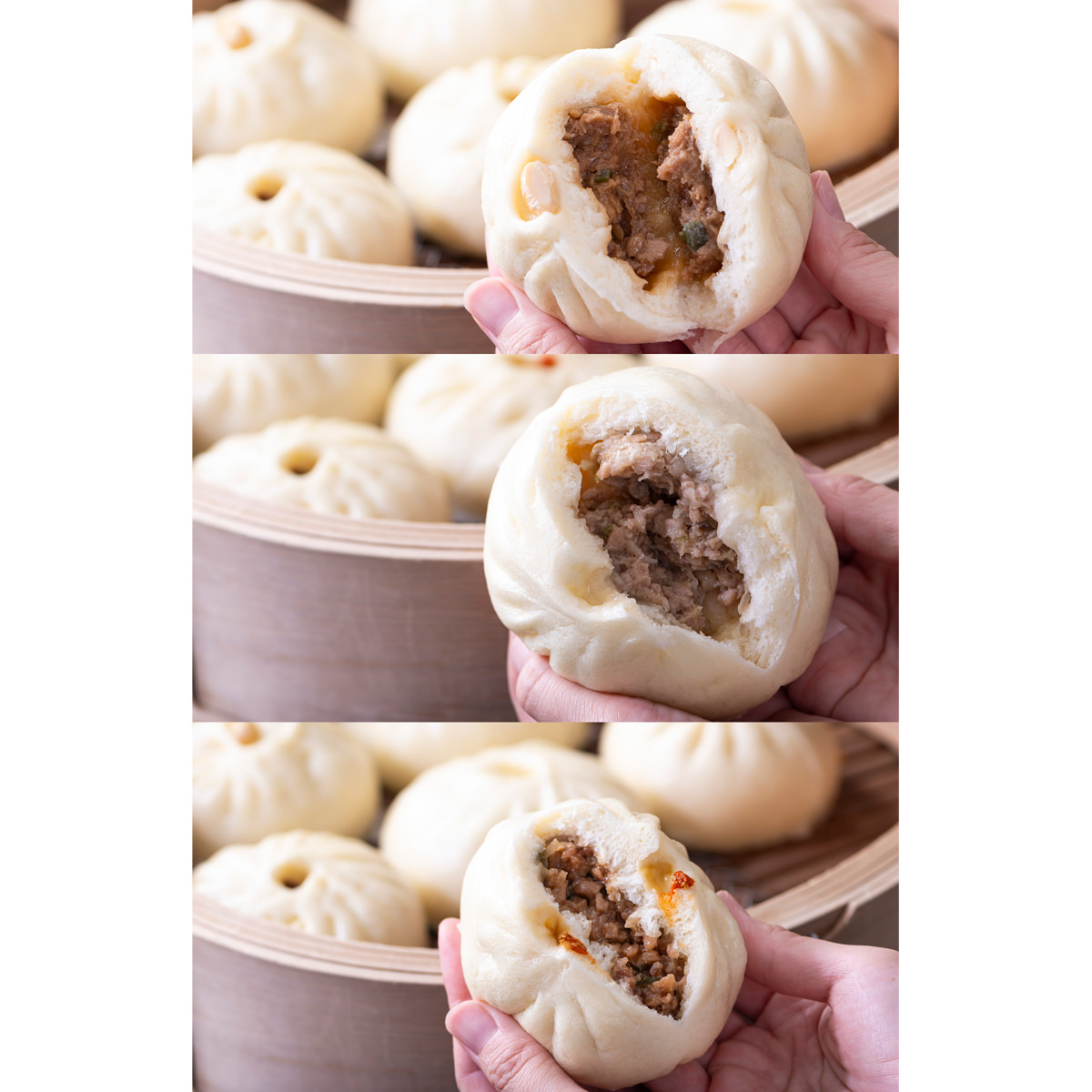 名古屋肉まん本舗 招福肉まん 食べ比べセット 〔肉まん100g×5、八丁肉まん100g×3、てりやきまん100g×2〕