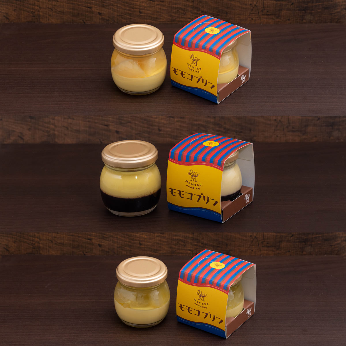 岡山県産 モモコプリン 食べ比べ 〔清水白桃×3個、マルベリー&ブルーベリー×3個、シャインマスカット×2個 各90g〕