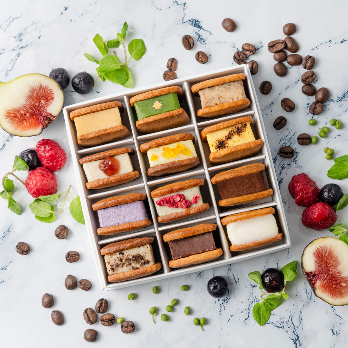 バターサンド 詰め合わせ 〔和歌山産蜂蜜きなこ・濃厚抹茶 ほか全12種 各(約)20g〕