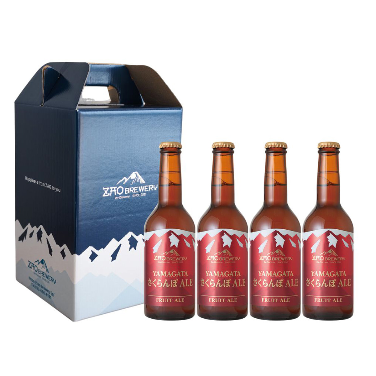 蔵王 クラフトビール YAMAGATAさくらんぼALE 〔330ml×4本〕【沖縄県・離島 配送不可】