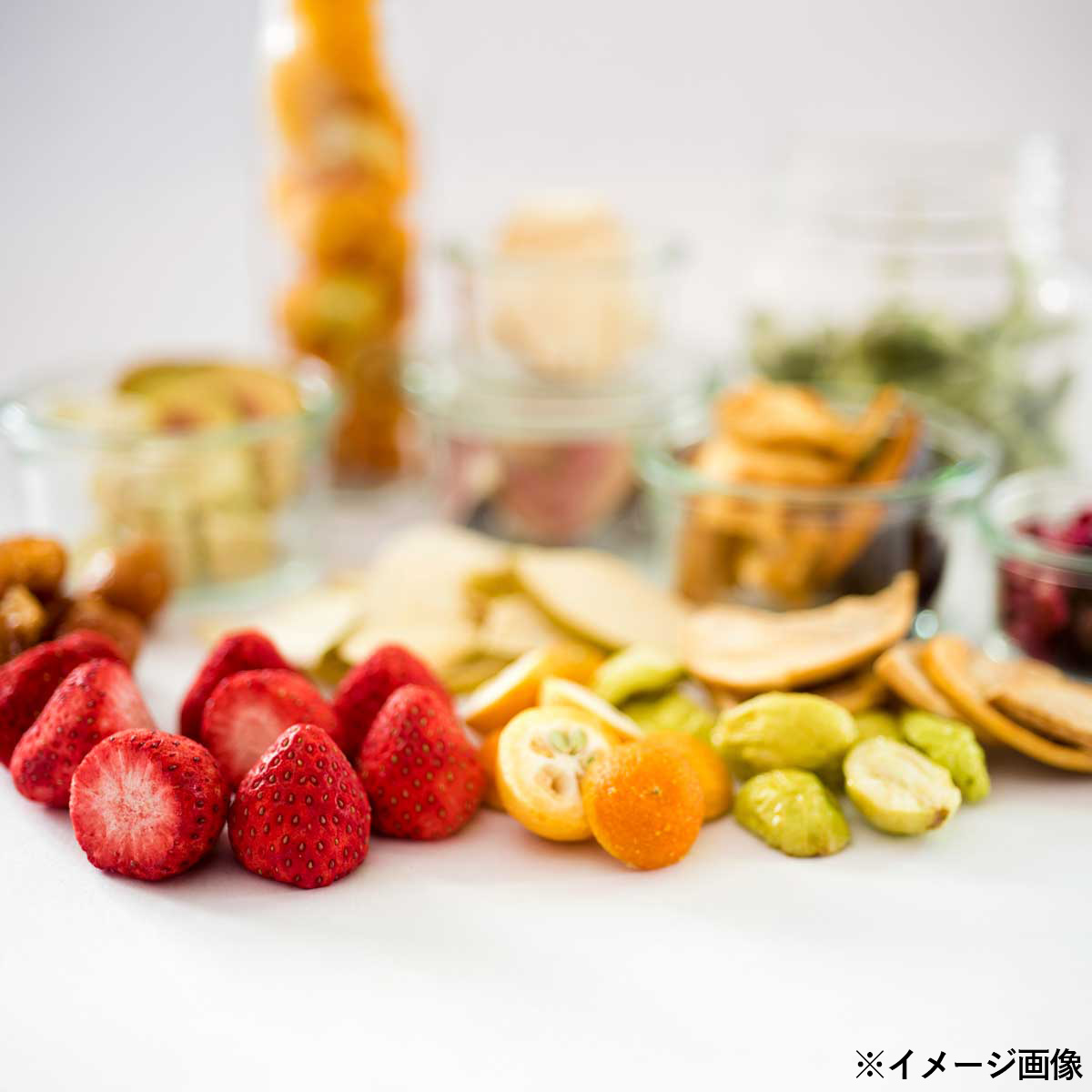 フルコレ フリーズドライ フルーツ 八角瓶 ギフトセット〔レインボー、パイン/マンゴー ほか全5種〕