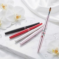 携帯用スライド式・熊野化粧筆リップブラシ1本［セーブル］宮尾産業　広島県