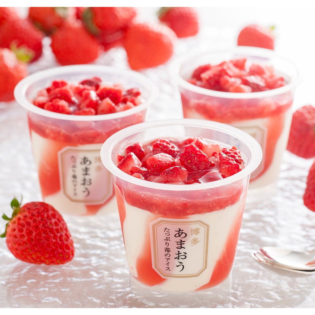 博多あまおう たっぷり苺のアイス 〔苺のアイス74ml×6〕【沖縄・離島 お届け不可】