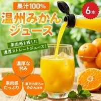温州みかんジュース 100％ ストレート 濃い旬搾りみかん〔700ml×6〕［沖縄県・離島 配送不可］