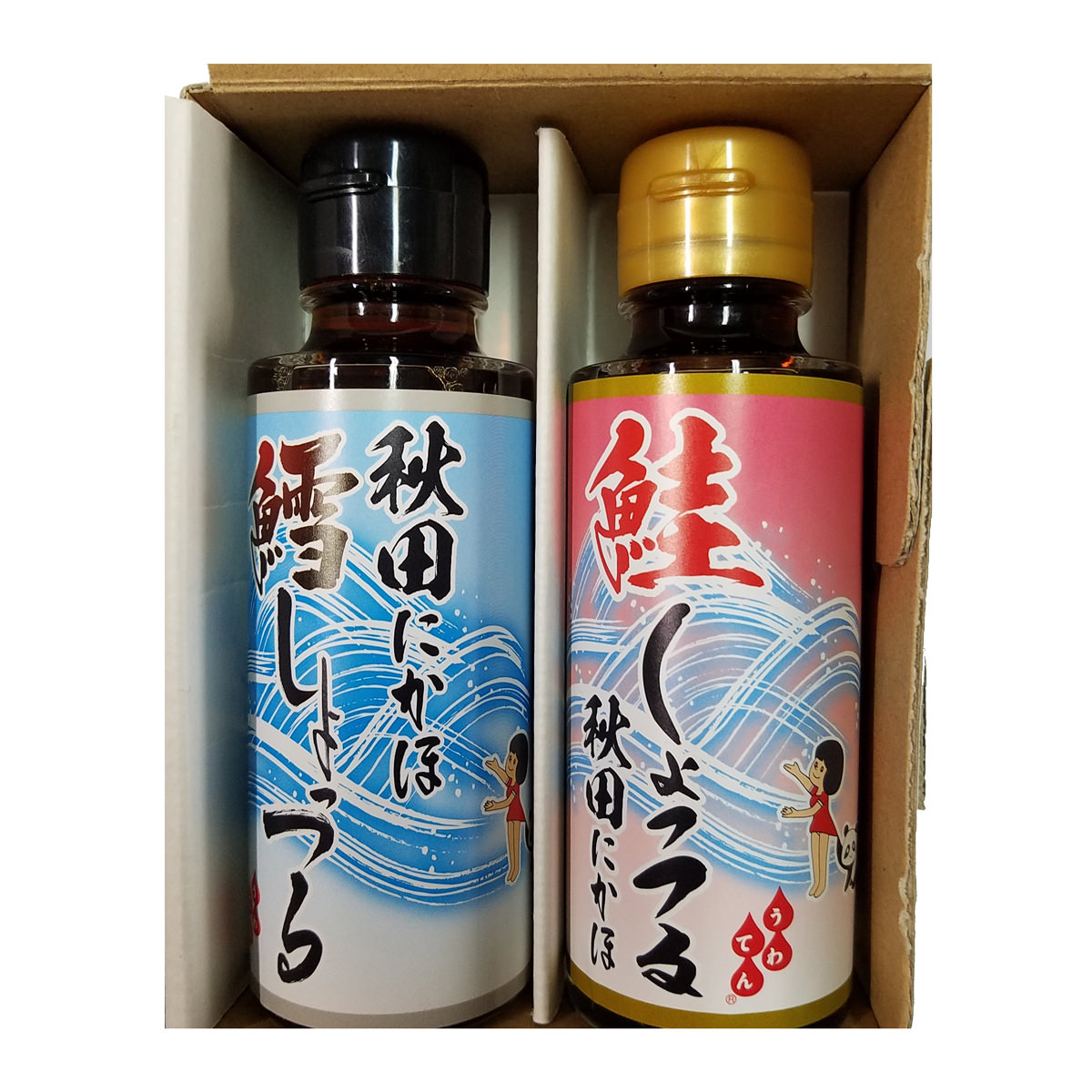 秋田 にかほ しょっつる 〔鱈しょっつる100ml・鮭しょっつる100ml〕【沖縄県・離島 配送不可】