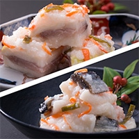 土づくりからはじめ加賀野菜は健康そのもの　自然の恵みと伝統の技が生みだした発酵食品・かぶら寿し大根寿し詰合せセット　旭漬物・石川県