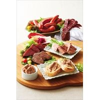 岐阜 里山きさら シャルキュトリープレミアムセット〔鹿のステーキ用100g×2、鹿の粗挽きフランク100g×3、鹿のエマルジョンソーセージ100g、鹿のパテドカンパーニュ100g、鹿のレバーペースト100g、鹿のソフトジャーキー60g、鹿のボンレスハム80g〕