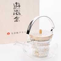 九谷和グラス　九谷ちろり　白粒鉄仙　〔ガラス注器、氷器〕