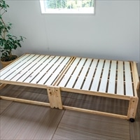 中居木工 ひのきスノコベッド ハイタイプ S NA 〔幅94.5×長さ201×高さ45.5cm、床面までの高さ36cm〕［北海道・沖縄・離島 配送不可］