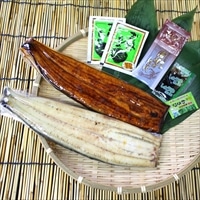 浜松 浜名湖 うなぎ蒲焼 白焼 2人前 長焼き 〔うなぎ蒲焼×1、うなぎ白焼×1、たれ山椒×1、醤油×1、わさび×1、粉末吸物×2〕［沖縄県・離島 配送不可］