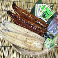 浜松 浜名湖 うなぎ蒲焼 白焼 4人前 長焼き 〔うなぎ蒲焼×2、うなぎ白焼×2、たれ山椒×2、醤油×2、わさび×2、粉末吸物×4〕【沖縄県・離島 配送不可】