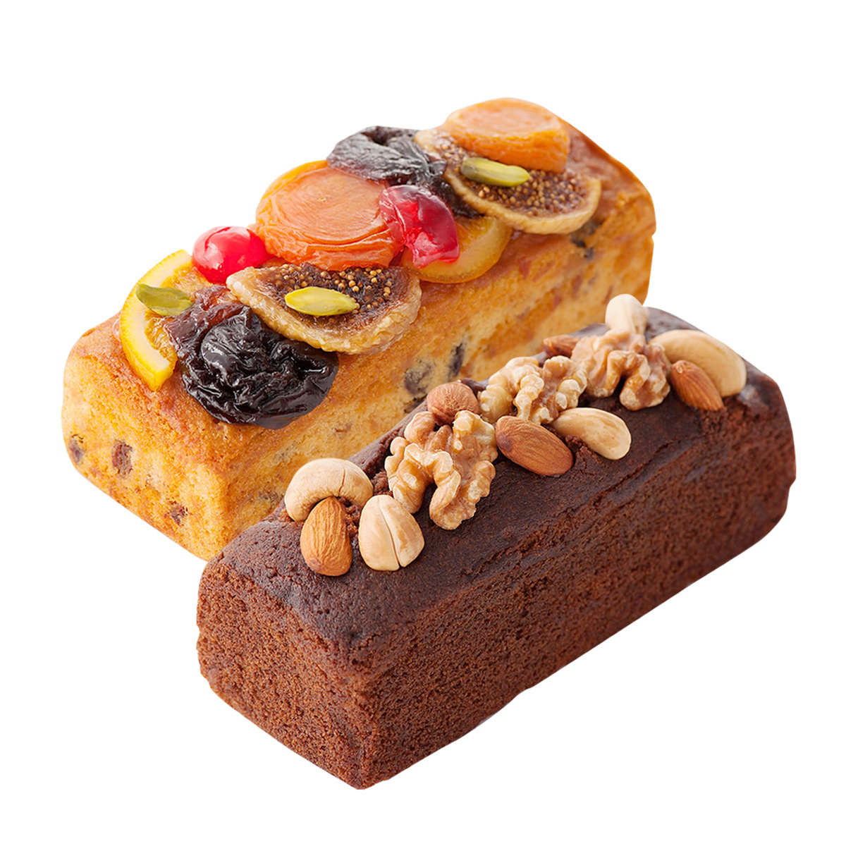 パウンドケーキ 2本セット 〔フルーツケーキ約220g・チョコレートケーキ約200g〕