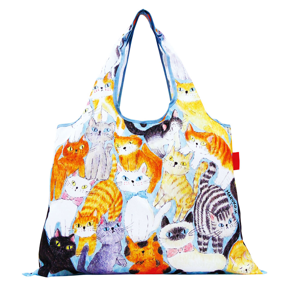 ショッピングバッグ ねこちゃんねこちゃん 〔W53×H40cm、持ち手20cm〕