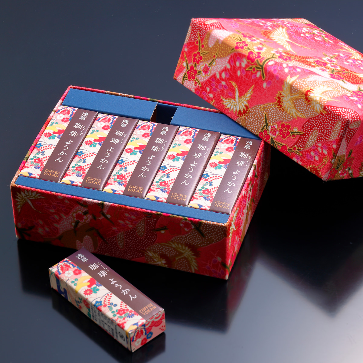 珈琲ようかん ギフト ピンク文庫箱 〔50g×10〕