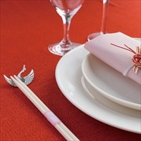 錫箸置き 夫婦鶴 〔大20g(幅5×奥行2.8×高さ1cm)・小18g(幅4.5×奥行2.5×高さ0.9cm)〕