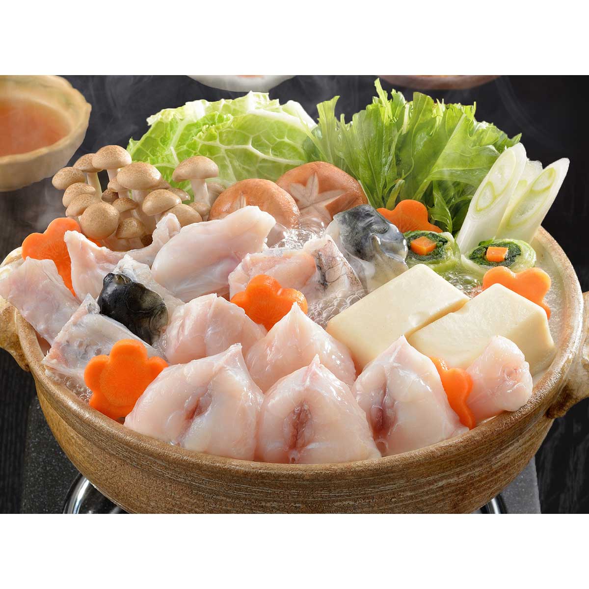 国産ふくちり鍋セット 約2、3人前 〔ふぐちり200g、ふぐ白子豆腐130g、ふく醤油30ml×2、もみじおろし10g×2〕