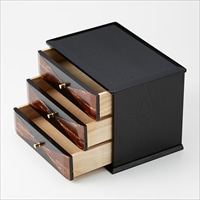 樺細工 和らく 三ツ引き 〔約幅29.5×奥行20×高さ21.5cm、約2.15kg〕