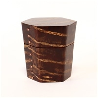 茶筒 六角形から六角形 〔約幅10.8×奥行9.8×高さ11cm、約275g〕