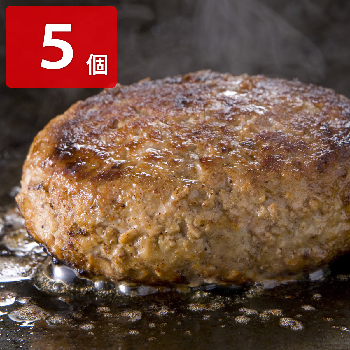 北海道産牛ハンバーグ 5個 〔120g×5〕【北海道・沖縄・離島 お届け不可】