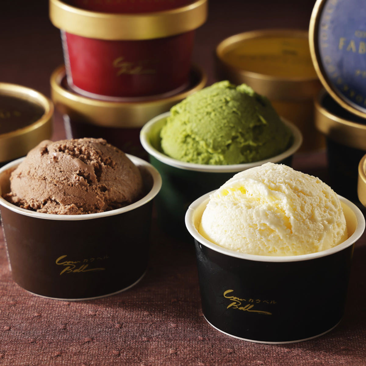 FABULOUSアイス 〔クリームチーズ・いちご・とうきび・チョコレート・バニラ・抹茶各90ml×各2〕