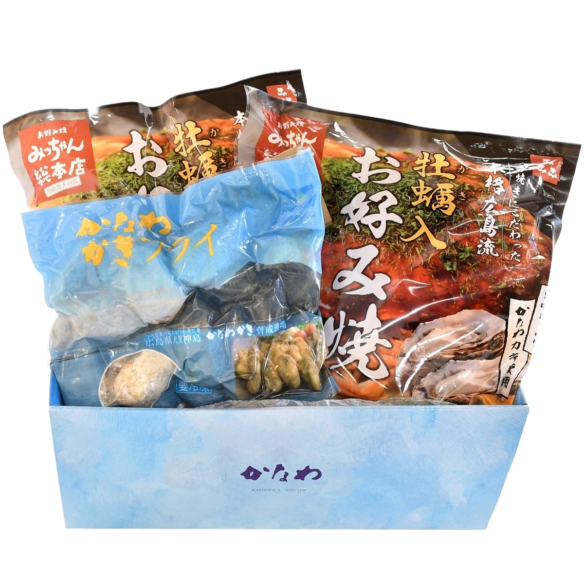 かなわ かき入りお好み焼きとかきフライセット 〔かき入りお好み焼き500g(かき、そば肉卵入り)×2、かきフライM20粒入〕