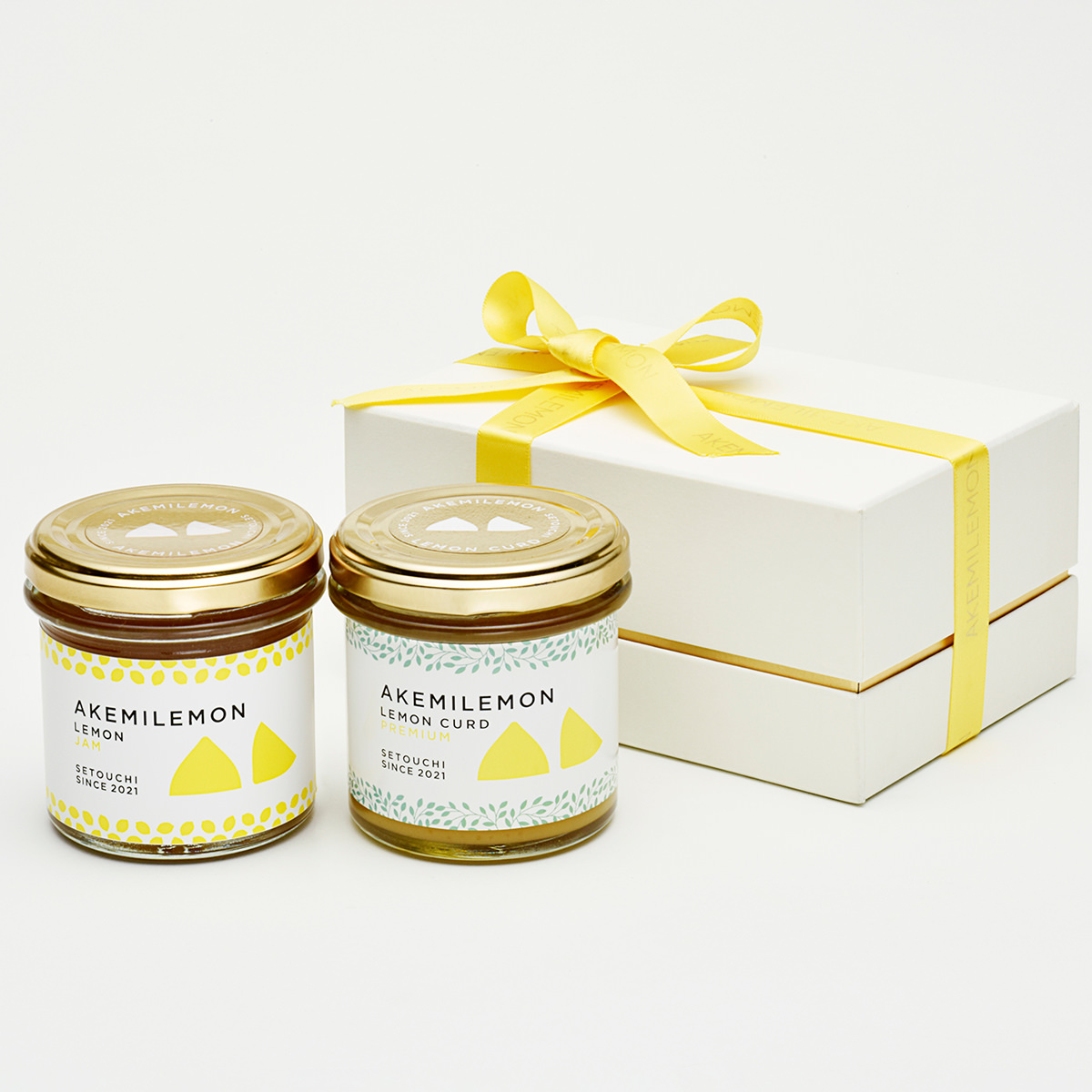アケミのレモンカード・ジャムセット ギフトボックス 〔レモンカードプレミアム90g、レモンジャム130g〕