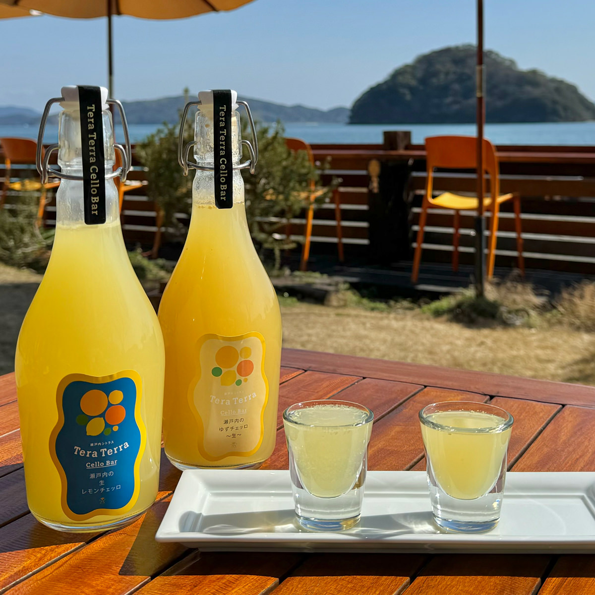 瀬戸内の生レモンチェッロ・瀬戸内のゆずチェッロ生 〔各500ml〕