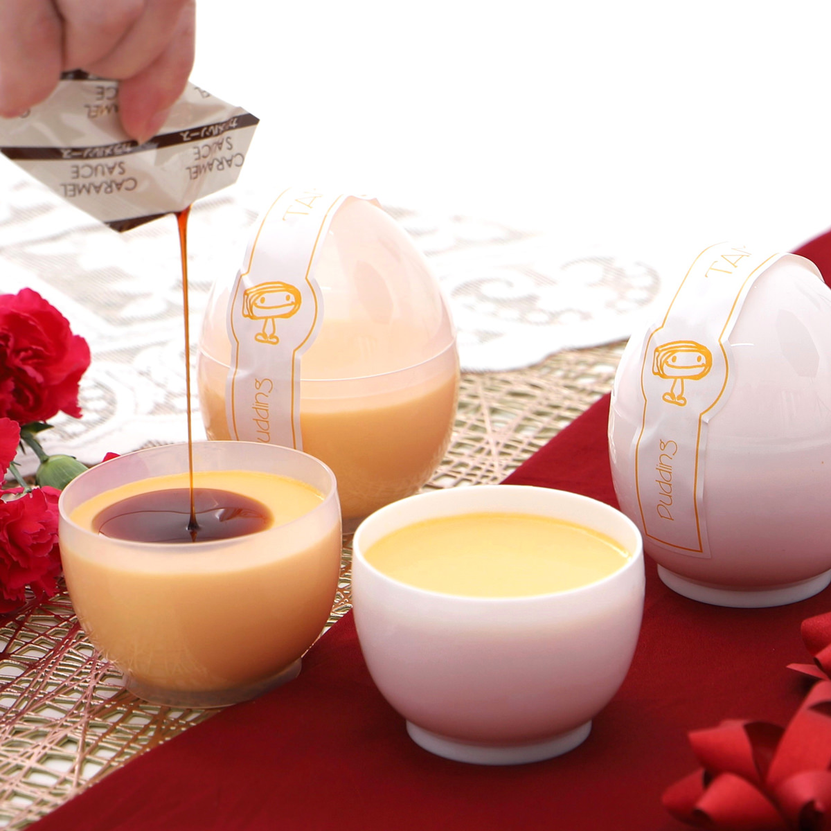 たまご専門店 うぶこっこ家 あっぱれたまご プリン 〔なめらかプリン110g×3、たまごプリン110g×3、カラメルソース5g×6〕