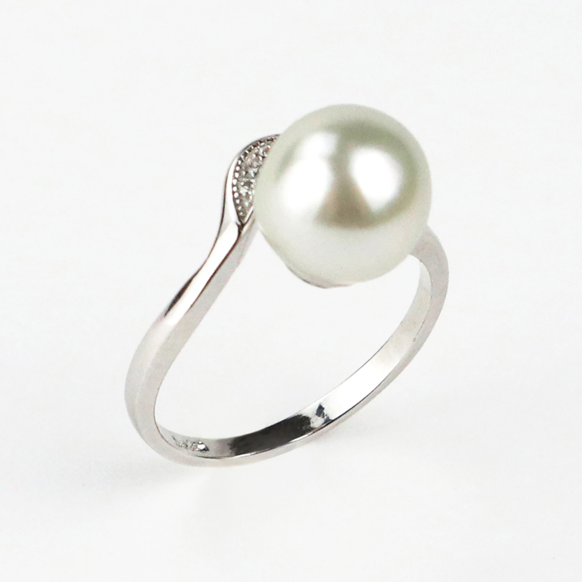 無調色 アコヤ真珠 8.0mmUP セミバロック リング ケース付 〔サイズ：フリー（#10～15程度）〕