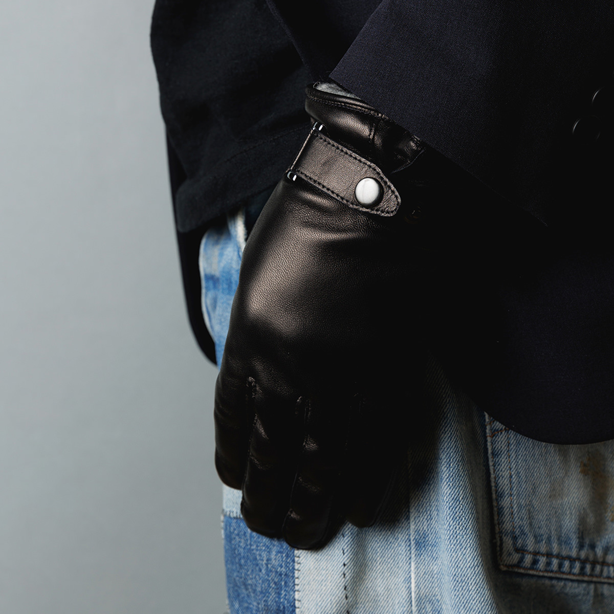 KURODA クロダ 男性用 Italian Sheep Belted- Touch Panel 〔手囲いサイズ：23cm/24cm〕