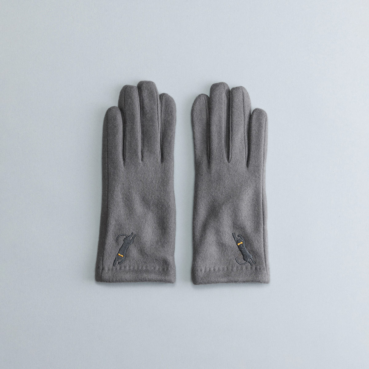 KURODA クロダ 女性用 おひるねねこ刺繍 ジャージグローブ 〔手囲いサイズ：21～22cm〕