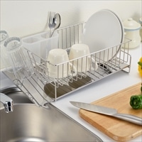 斜めに流れる 1段水切り 右置用 〔サイズ：約41.8×25.2×高さ14.0cm(付属品含まず)、重量：約1.2kg〕【沖縄県・離島 配送不可】