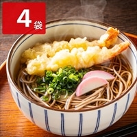 国産蕎麦粉 小麦粉使用 清流利賀そば 簡易段ボール箱セット 〔180g×4〕