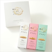 三陸 帆立たっぷりグラタン 惣菜パン 3種 〔プレーン・ベーコン・海苔醤油 各155g〕