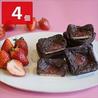 バスクチーズケーキ ショコラストロベリー〔(約5cm×5cm×高さ2cm)×4個〕