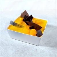 スイーツボックス 白金ティラミス マンゴーオレンジ〔底95mm×95mm×高さ40mm〕