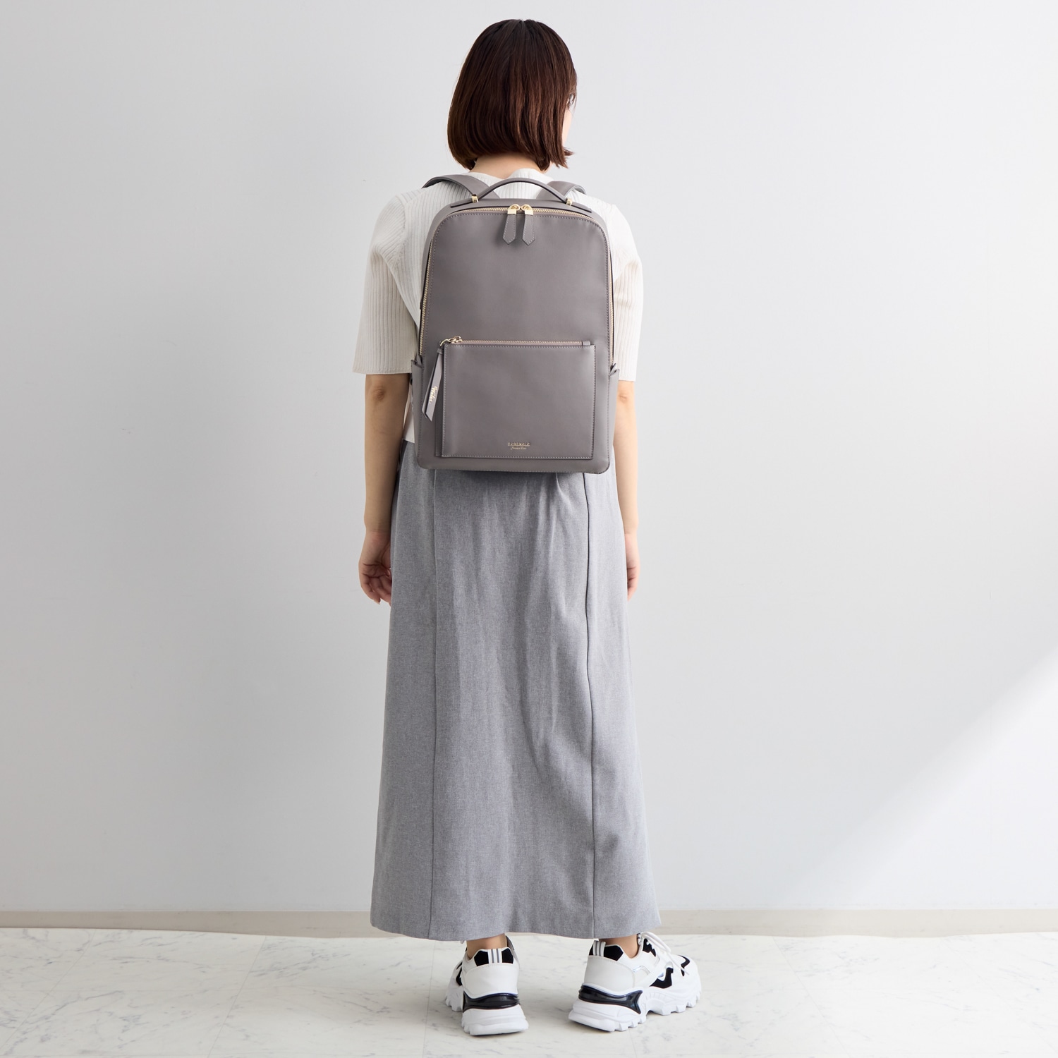 Jewelna Rose ウェールズ リュックサック A4サイズ 13.3インチPC収納 本革 送料無料 11925 12:グレー A4サイズ