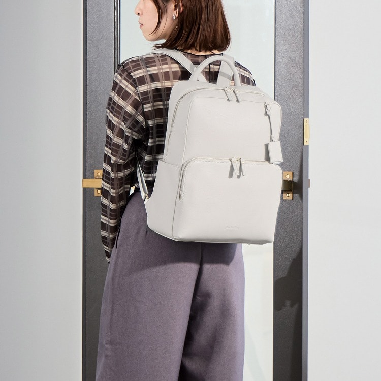 Jewelna Rose フレイヤ・リュック2 A4サイズ 13.3インチPC 16126 04:ホワイトグレー A4ゆったりサイズ/13.3インチ