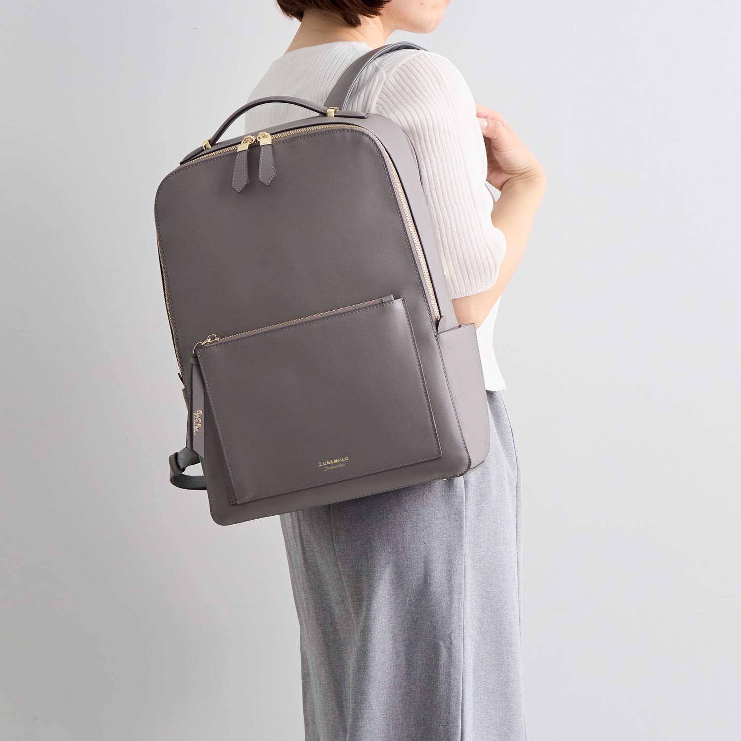 Jewelna Rose ウェールズ リュックサック A4サイズ 13.3インチPC収納 本革 送料無料 11925 12:グレー A4サイズ