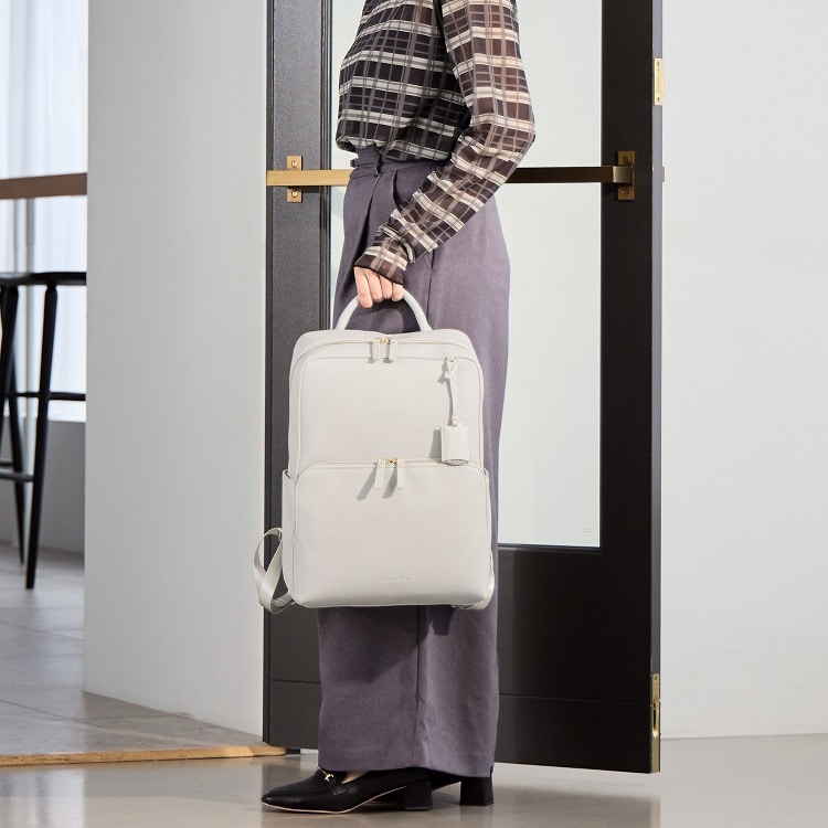 Jewelna Rose フレイヤ・リュック2 A4サイズ 13.3インチPC 16126 04:ホワイトグレー A4ゆったりサイズ/13.3インチ