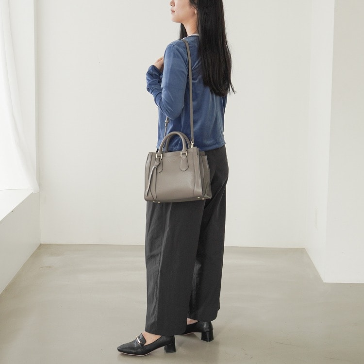 Jewelna Rose クロフォード 本革 ハンドバッグ ミニサイズ 送料無料 11921 12:ダークグレージュ