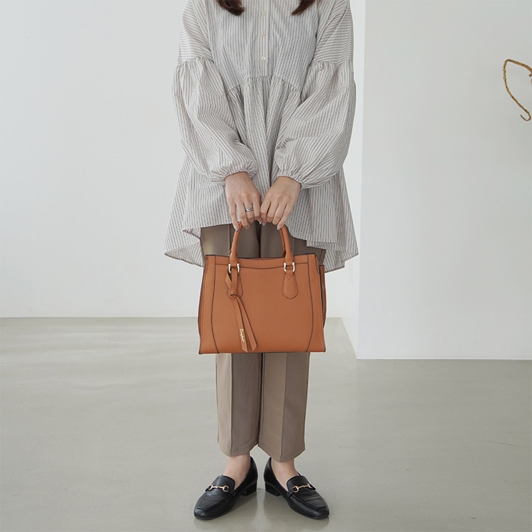 Jewelna Rose クロフォード 本革 ハンドバッグ ミドルサイズ 送料無料 11922 02:ラスティーキャメル